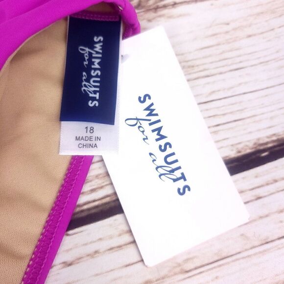 Swimsuits For All Pink Fuchsia Bikini Bottoms Size 18 - Picture 2 of 4